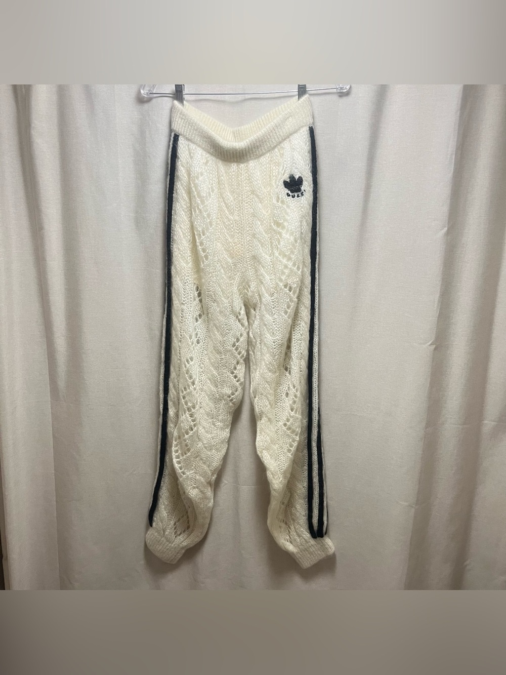 $2150 Gucci X Adidas Wool Mohair Knit Jogger w Removable Silk Shorts, Medium - Picture 2 of 15